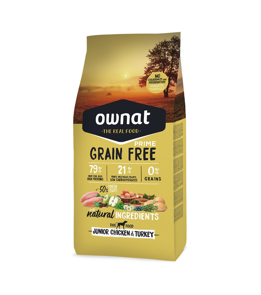 OWNAT GRAIN FREE PRIME JUNIOR CHICKEN & TURKEY