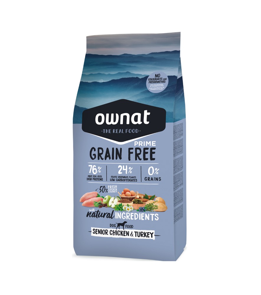 OWNAT GRAIN FREE PRIME SENIOR CHICKEN & TURKEY