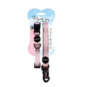 GENTLE DOG PACK COLLAR Y CORREA ROSA